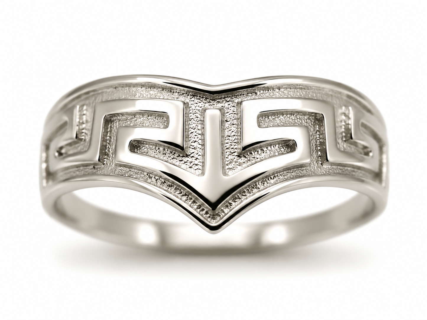 Kaedesigns, Solid 9ct 9k 375 Yellow, Rose Or White Gold Gold Celtic Greek Key Ring