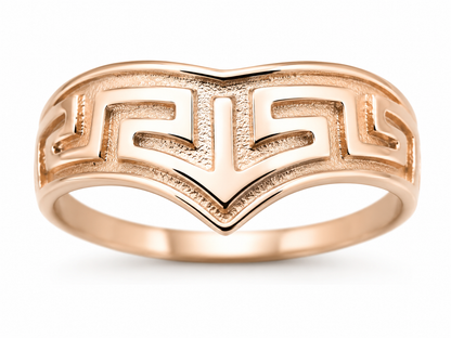 Kaedesigns, Solid 9ct 9k 375 Yellow, Rose Or White Gold Gold Celtic Greek Key Ring