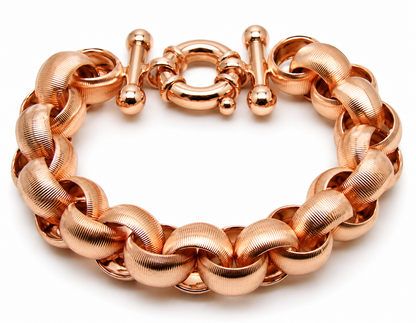 Kaedesigns Genuine 9ct 9k 375 Yellow, Rose or White Gold Full Solid Belcher Bracelet 21cm