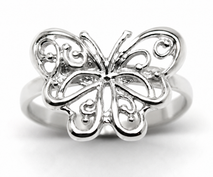 Kaedesigns, Genuine Sterling Silver 925 Solid Butterfly Ring - Choose your ring size H to P