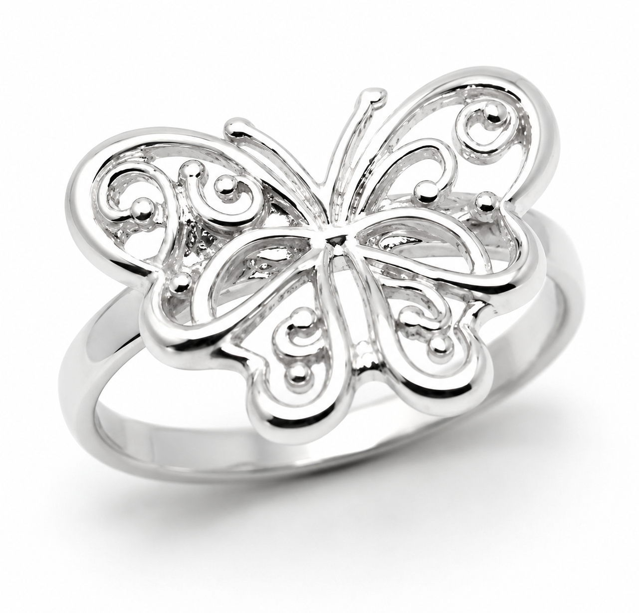 Kaedesigns, Genuine Sterling Silver 925 Solid Butterfly Ring - Choose your ring size H to P