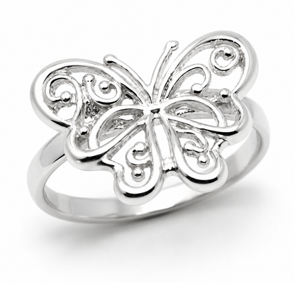 Kaedesigns, Genuine Sterling Silver 925 Solid Butterfly Ring - Choose your ring size H to P