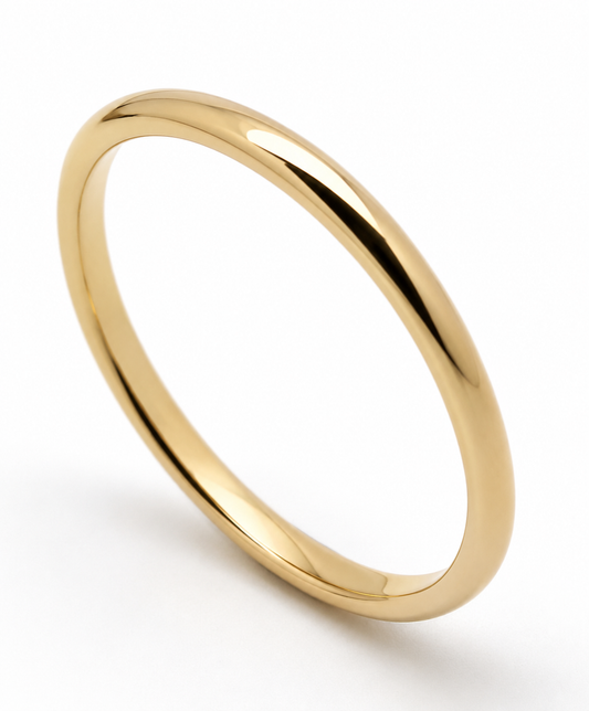 Genuine Solid 9ct 9k 375 Yellow, Rose or White Gold 1.5mm Wedding Band Ring