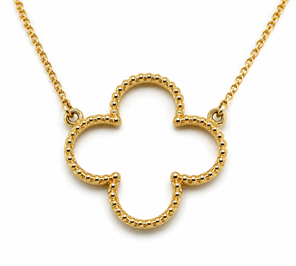 Kaedesigns Genuine 9ct 9k 375 Yellow, Rose or White Gold Four Leaf Clover Pendant + Chain