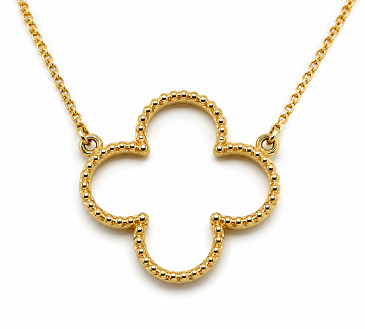 Kaedesigns Genuine 9ct 9k 375 Yellow, Rose or White Gold Four Leaf Clover Pendant + Chain