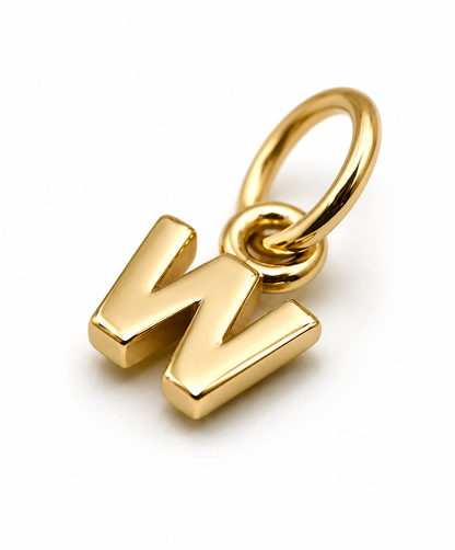 Genuine 9ct 9kt 375 Tiny Very Small Yellow, Rose or White Gold Initial Pendant Charm W
