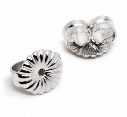 Kaedesigns 9ct 9k 375 Yellow Or White Gold Flower Earring Butterfly Backs 5.5mm Or 9mm
