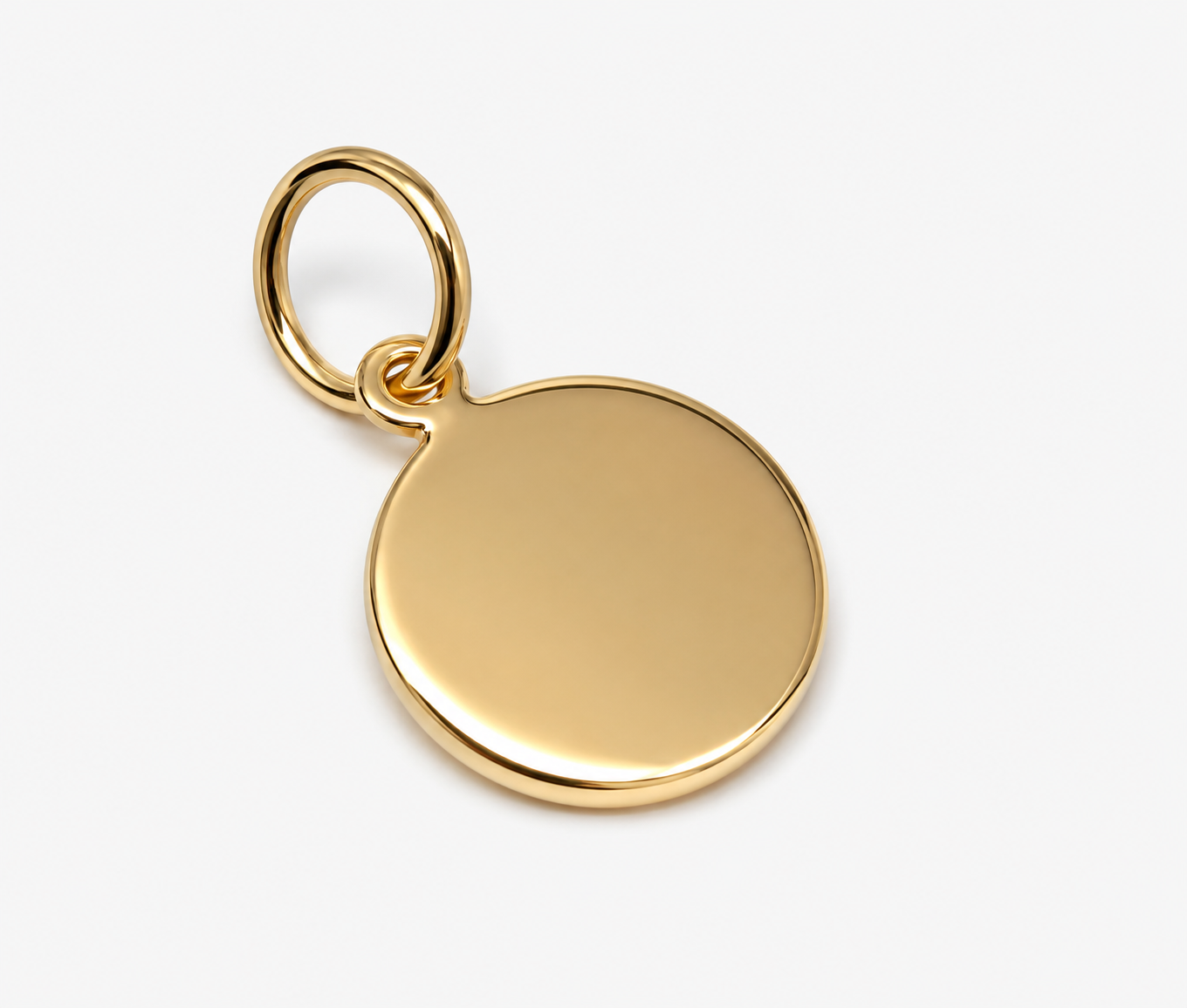 Genuine 9ct 9k 375 Solid Yellow, Rose or White Gold 12mm disc round circle pendant