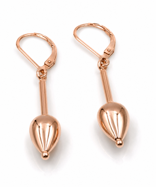 Genuine 9ct 9k 375 Yellow, Rose or White Gold Large Teardrop Dangle Continental Hook Earrings