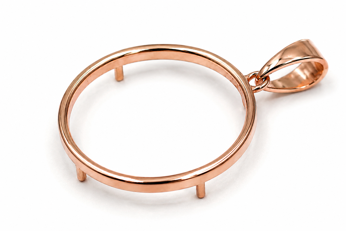 Genuine 9ct, 14ct or 18ct Rose Gold Full Sovereign Plain Coin Frame