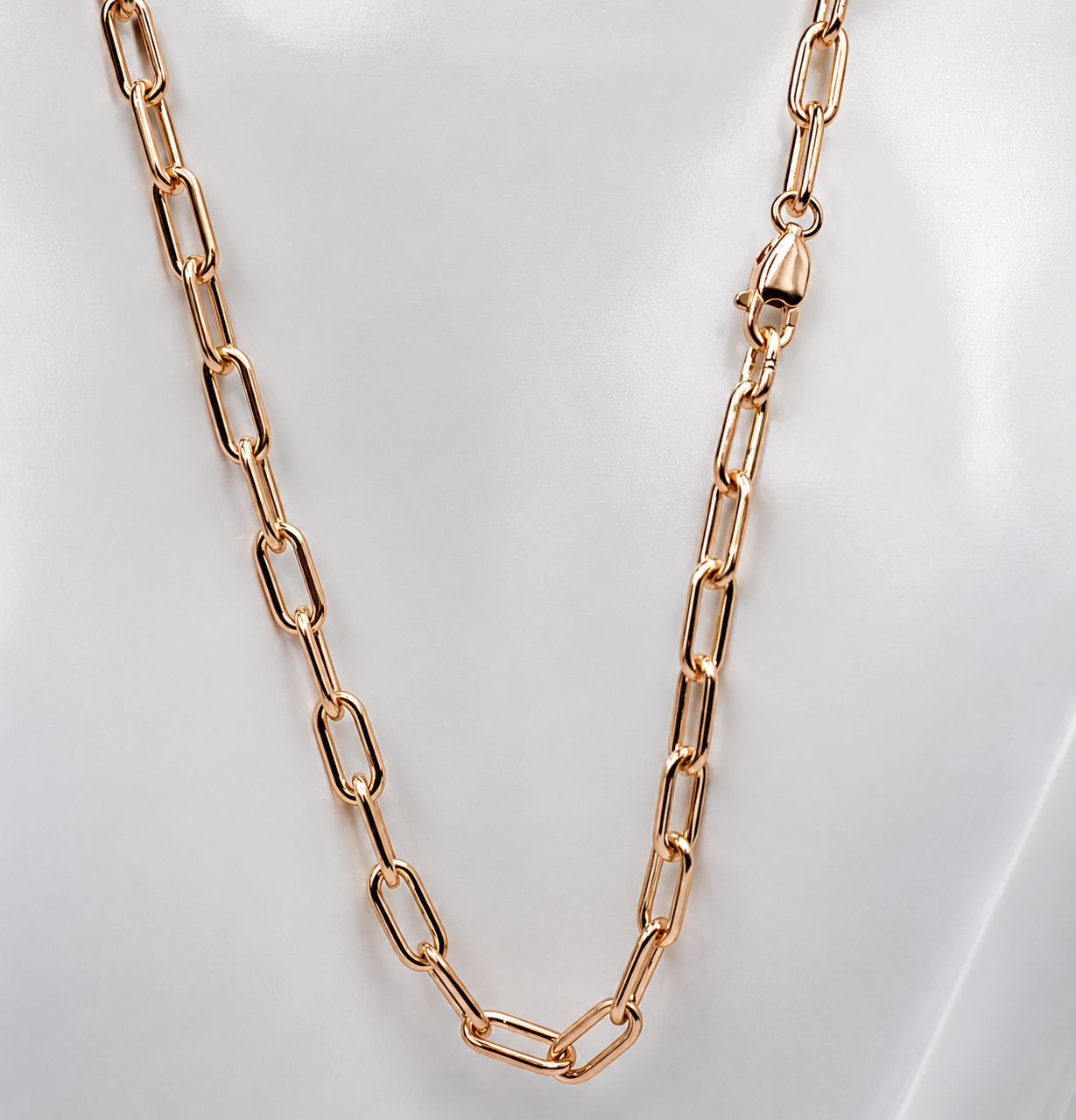 Handmade Genuine 38cm 9ct 9k 375 Yellow, Rose or White Gold Paper Clip Chain Necklace