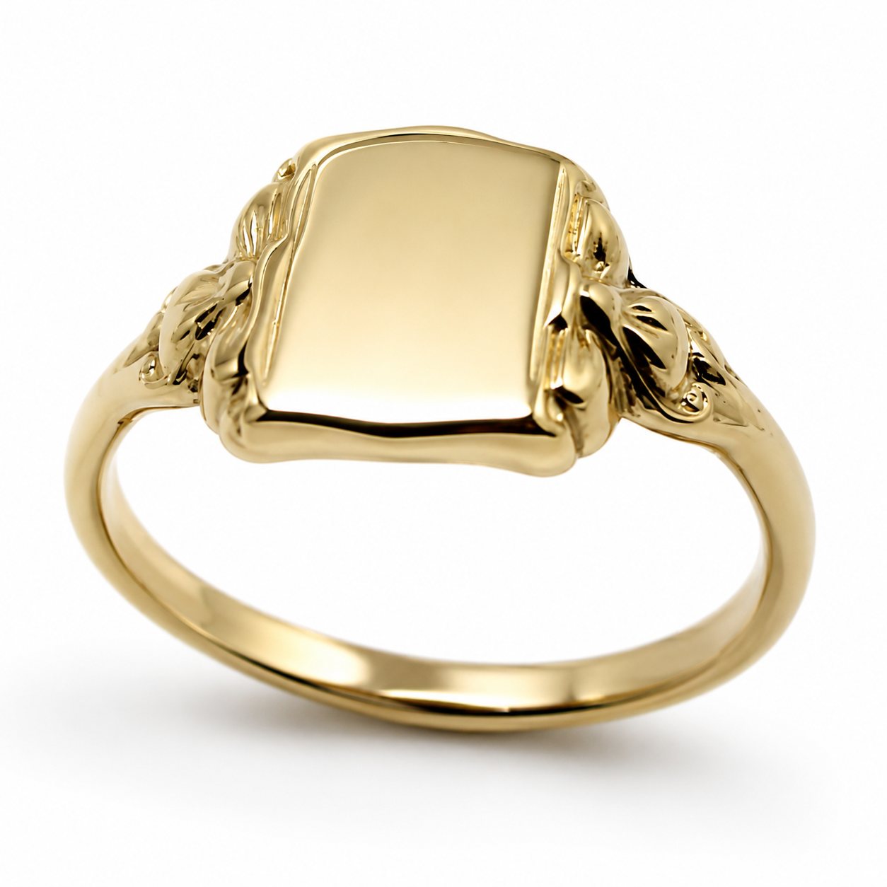 Kaedesigns, Genuine Solid 9ct 9kt Genuine Solid Yellow, Rose or White Gold Signet Ring in your size
