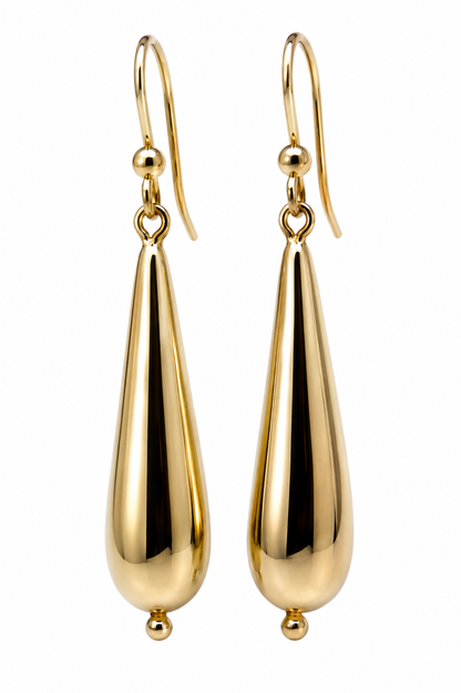 Kaedesigns Genuine New 9ct 9kt Yellow, Rose or White Gold Large Teardrop Tear Drop Earrings