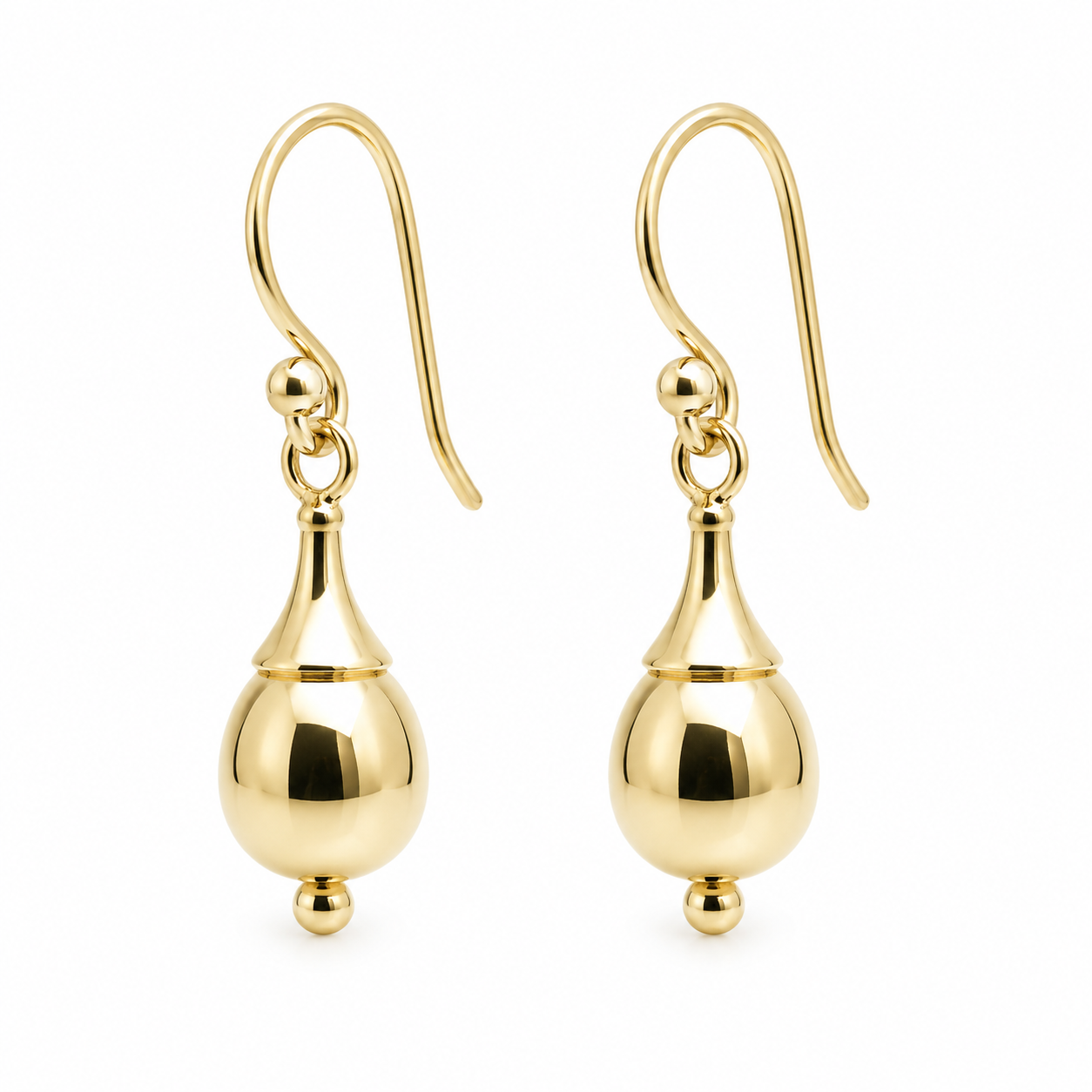 Kaedesigns Genuine  9ct 9k 375 Yellow, Rose or White Gold 8mm Ball Earrings