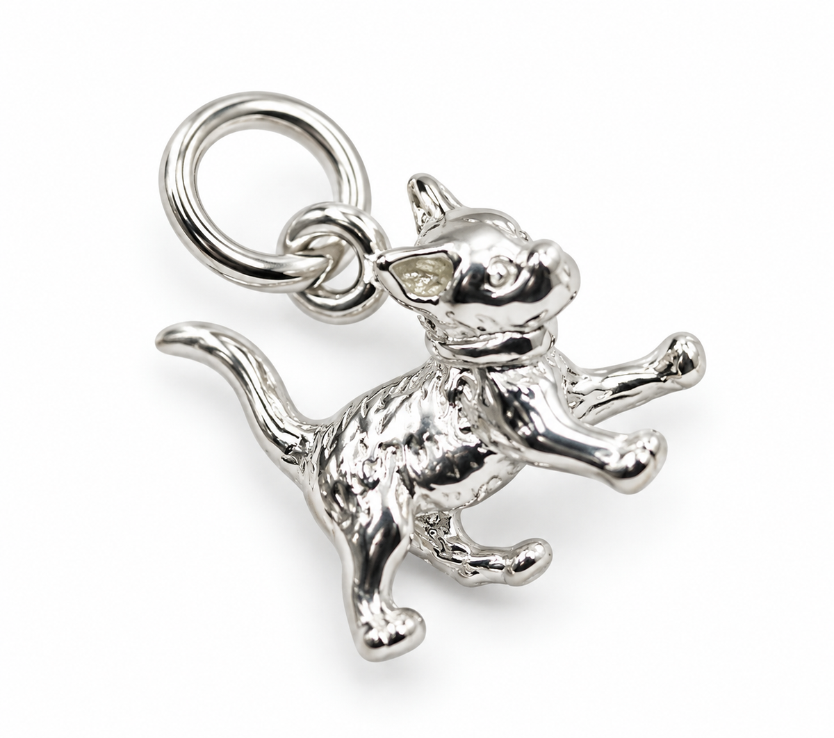 Genuine Sterling Silver 925 Solid Cat Pendant or Charm