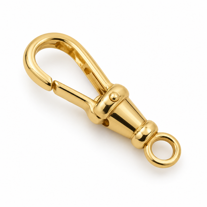 Genuine 18ct Yellow Gold Rotating Albert Swivel Clasp – 17mm