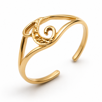 Genuine Solid 9ct 9k 375 Yellow, Rose Or White Gold 375 Initial Toe Ring T