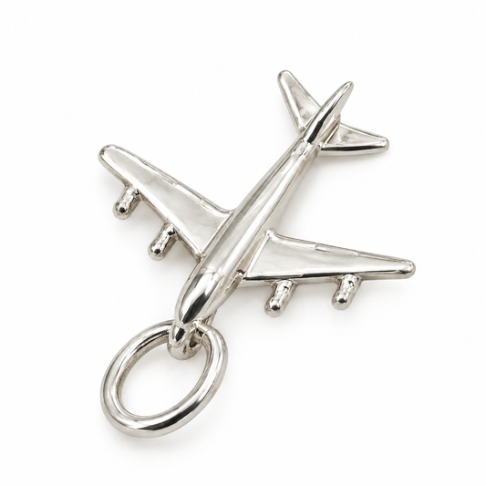 Kaedesigns Sterling Silver 925 Lightweight Plane Pendant Charm