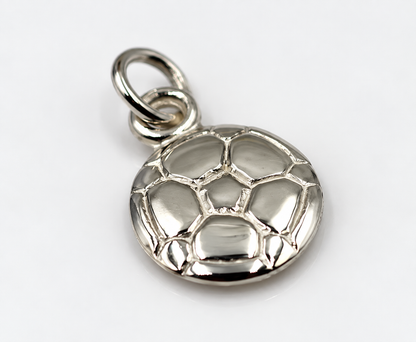 Sterling Silver 925 Soccer Ball Pendant or Charm