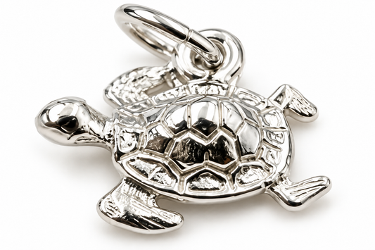 Genuine Sterling Silver 925 Turtle Charm Pendant