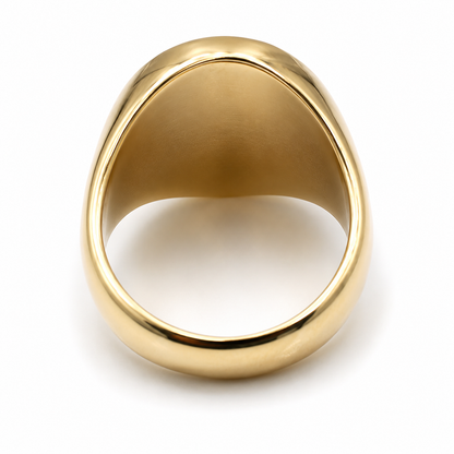 Genuine 9ct 9k 375 Yellow, Rose or White Solid Oval 12mm x 14mm Heavy Signet Ring in your size (Copy)