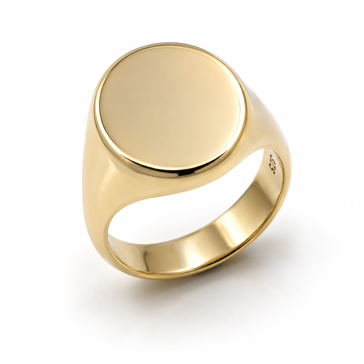 Genuine 9ct 9k 375 Yellow, Rose or White Solid Oval 12mm x 14mm Heavy Signet Ring in your size (Copy)