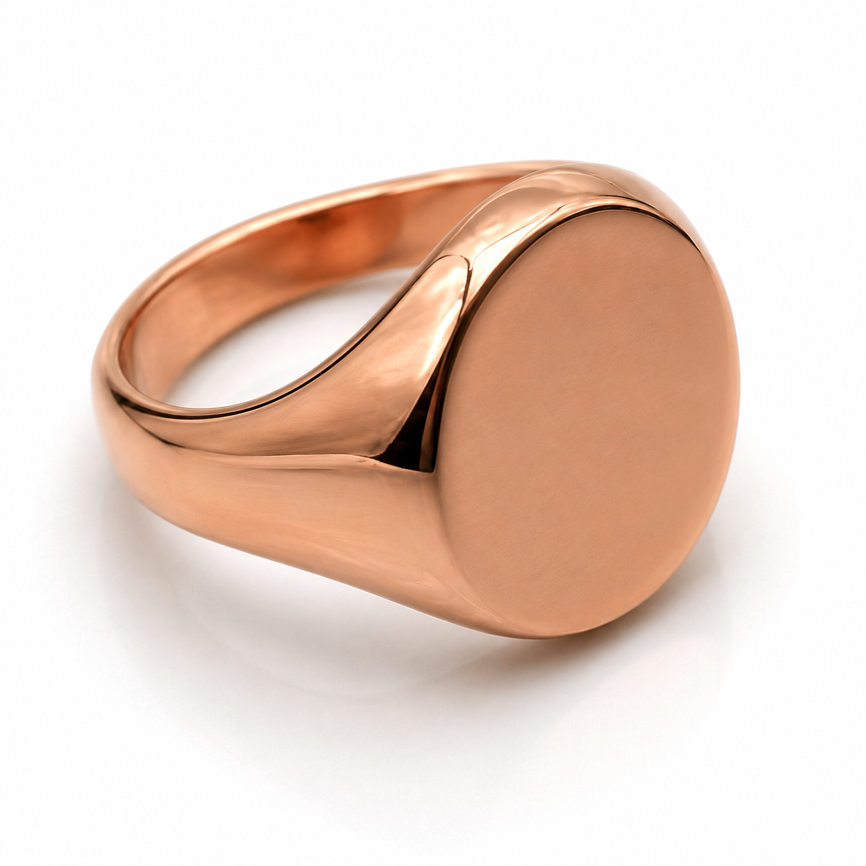 Genuine 9ct 9k 375 Yellow, Rose or White Solid Oval 12mm x 14mm Heavy Signet Ring in your size (Copy)
