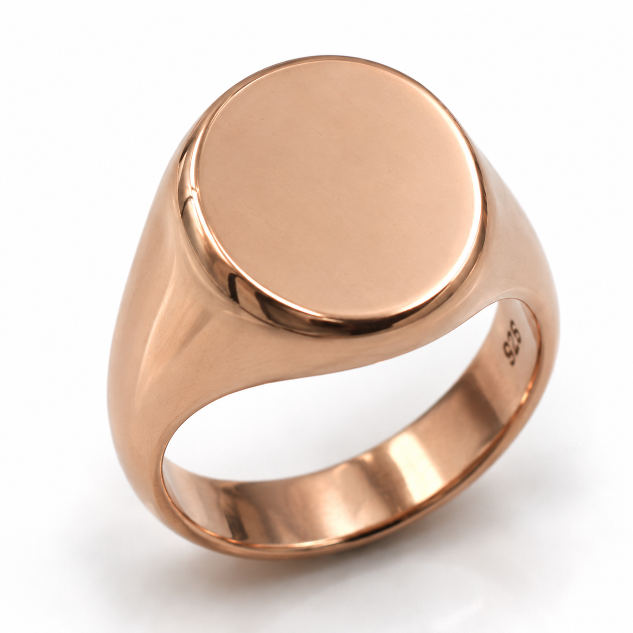 Genuine 9ct 9k 375 Yellow, Rose or White Solid Oval 12mm x 14mm Heavy Signet Ring in your size (Copy)