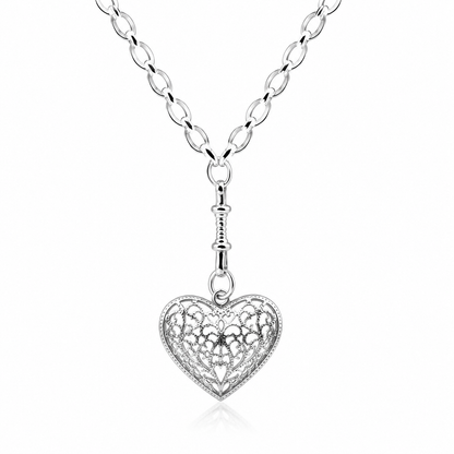 Sterling Silver 925 Heavy Oval Belcher Chain 50cm Necklace + Pendant