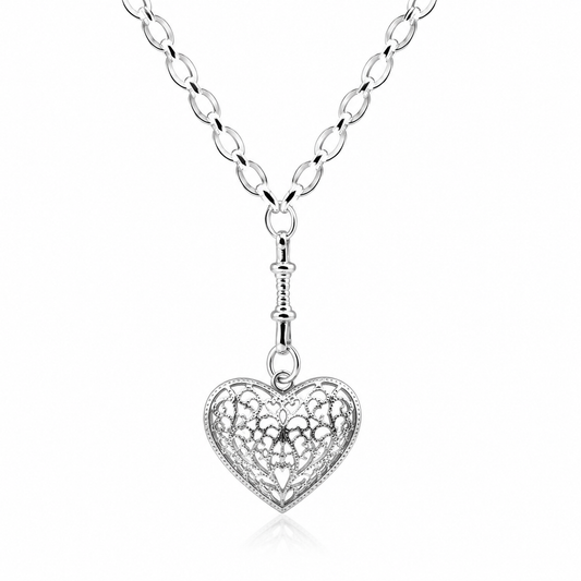 Sterling Silver 925 Heavy Oval Belcher Chain 50cm Necklace + Pendant