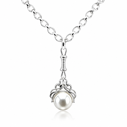 Sterling Silver 925 Heavy Oval Belcher Chain 50cm Necklace + Pendant