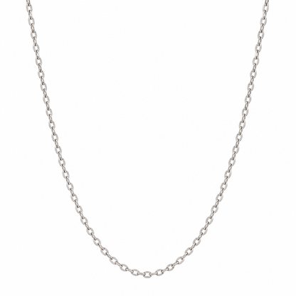 Genuine Sterling Silver 925 Diamond-Cut Cable Chain Necklace, 1.7mm wide - 45–70cm