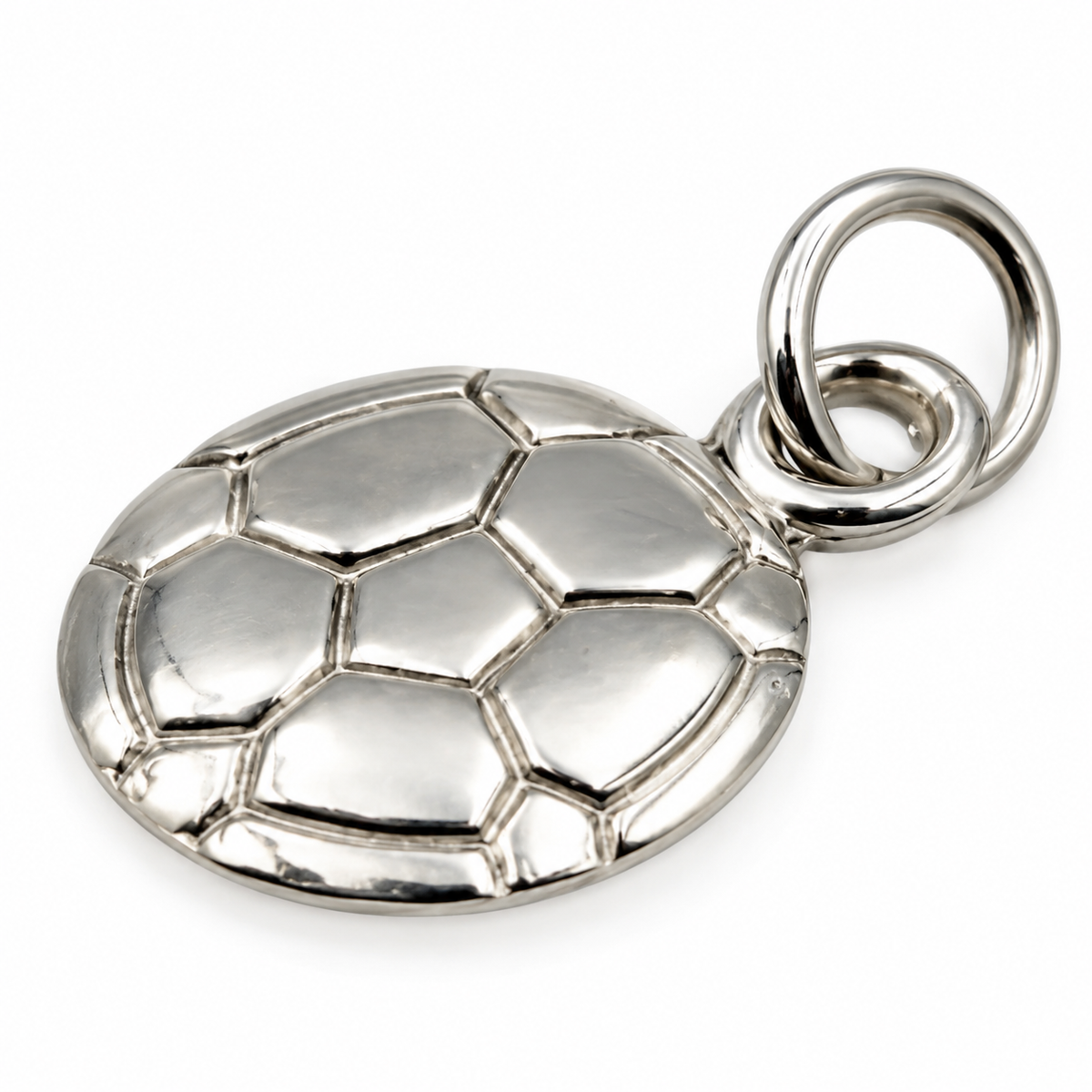 Sterling Silver 925 Soccer Ball Pendant or Charm