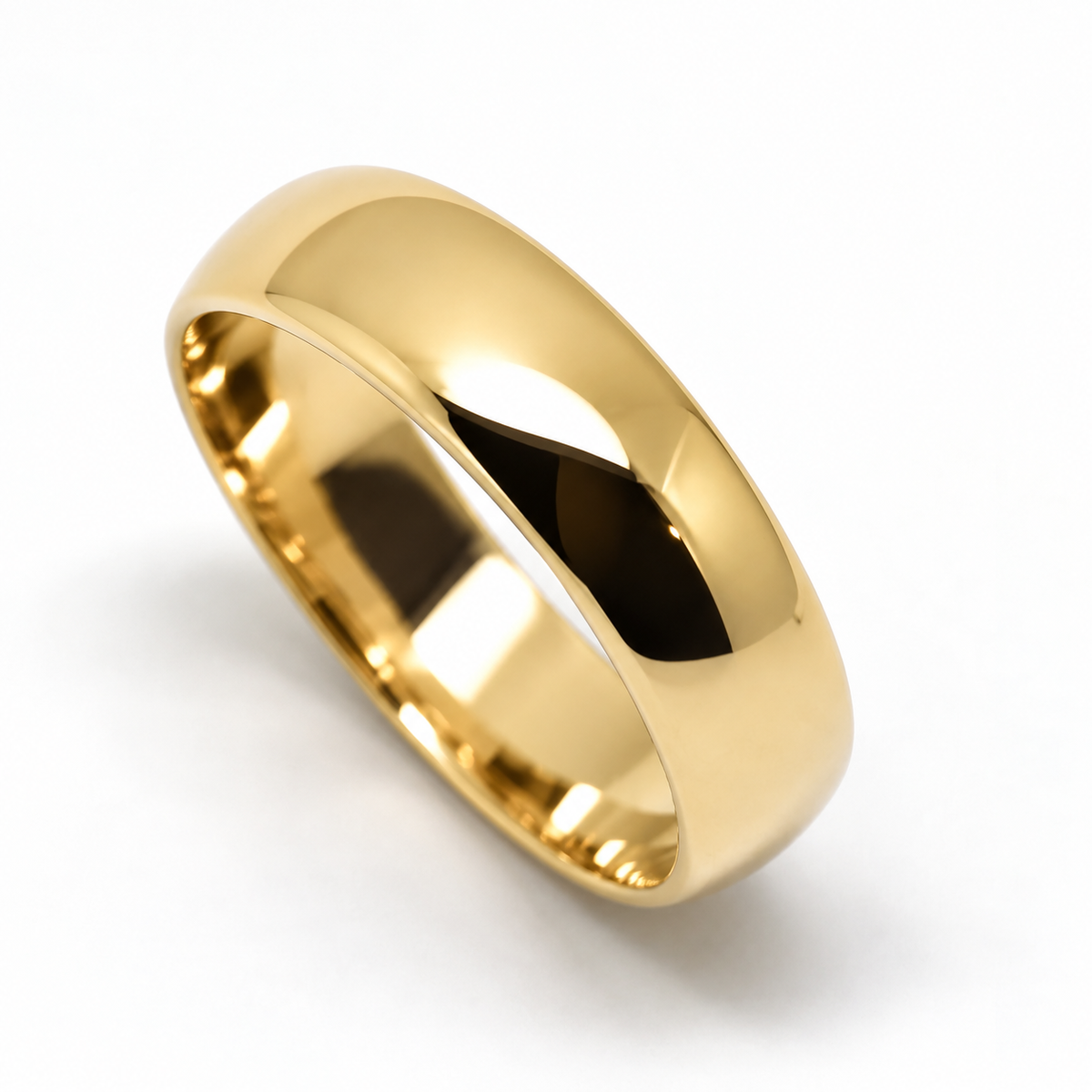 Kaedesigns, 5mm Solid 9ct 9K 375 Yellow Gold Wedding Band Ring Size N/7 To Z+4/15