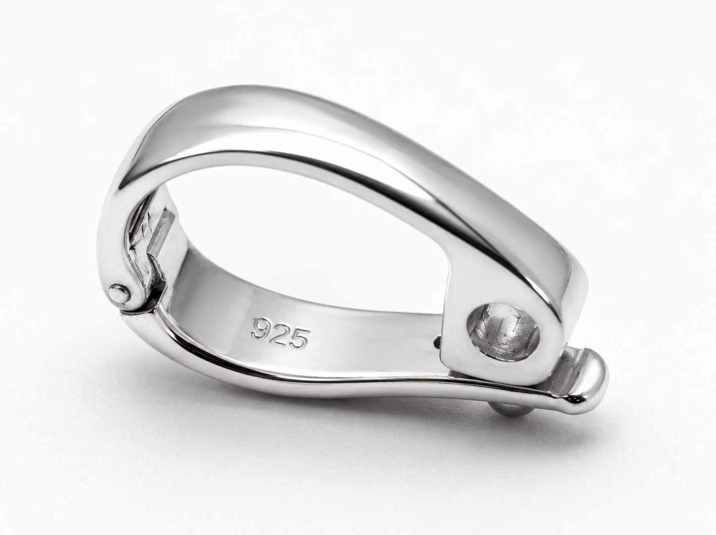Genuine 9ct Yellow or White Gold or Sterling Silver Enhancer Bale Clasp 13mm with loop