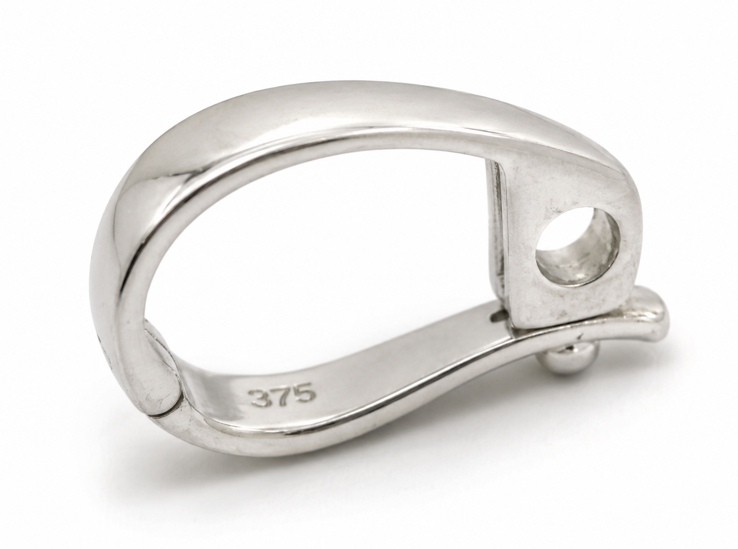 Genuine 9ct Yellow or White Gold or Sterling Silver Enhancer Bale Clasp 13mm with loop