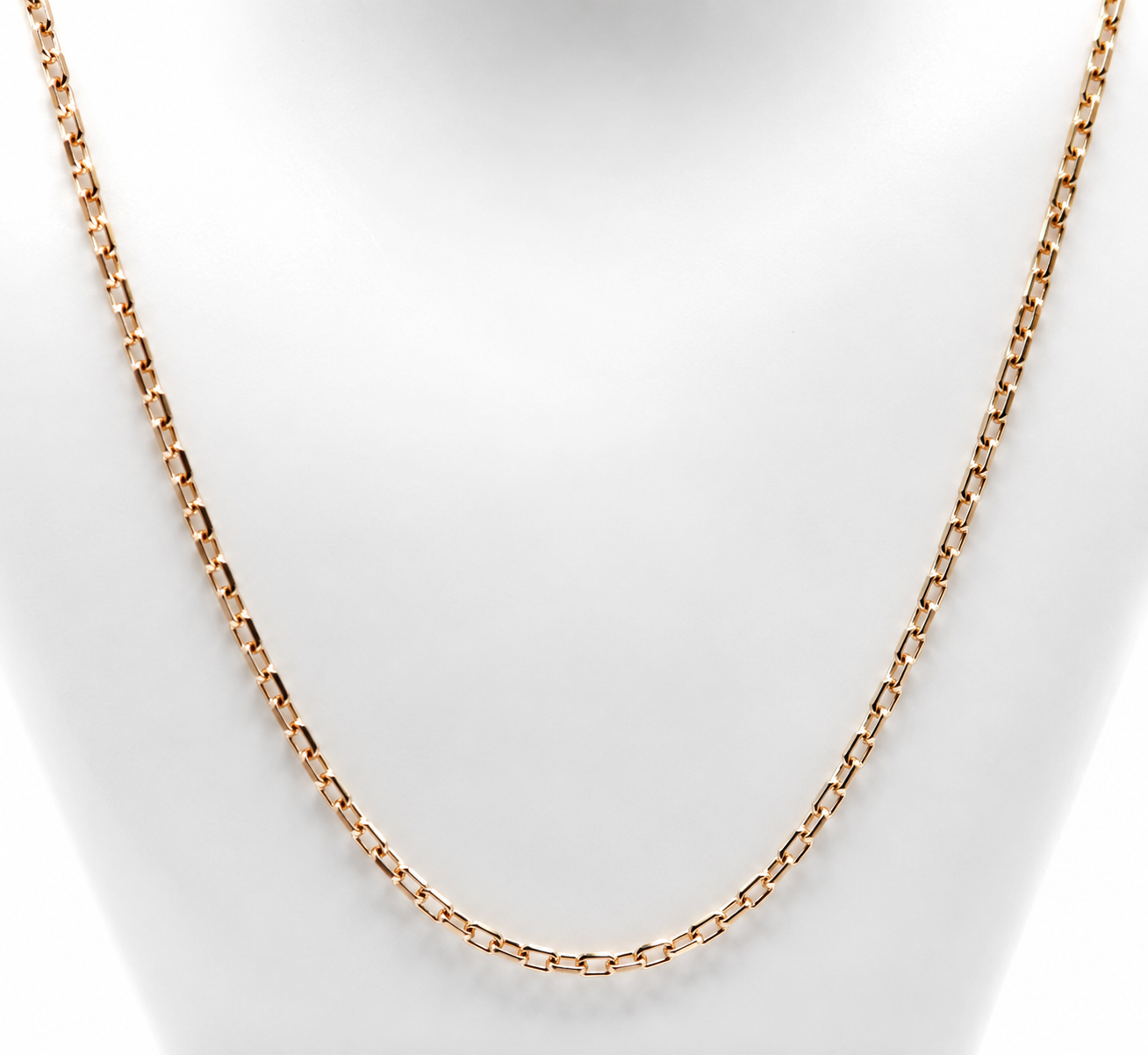 Genuine 9ct 9k 375 Rose Gold Diamond Cut Anchor 2mm Chain Necklace - Choose from 40cm, 45cm, 50cm and 60cm