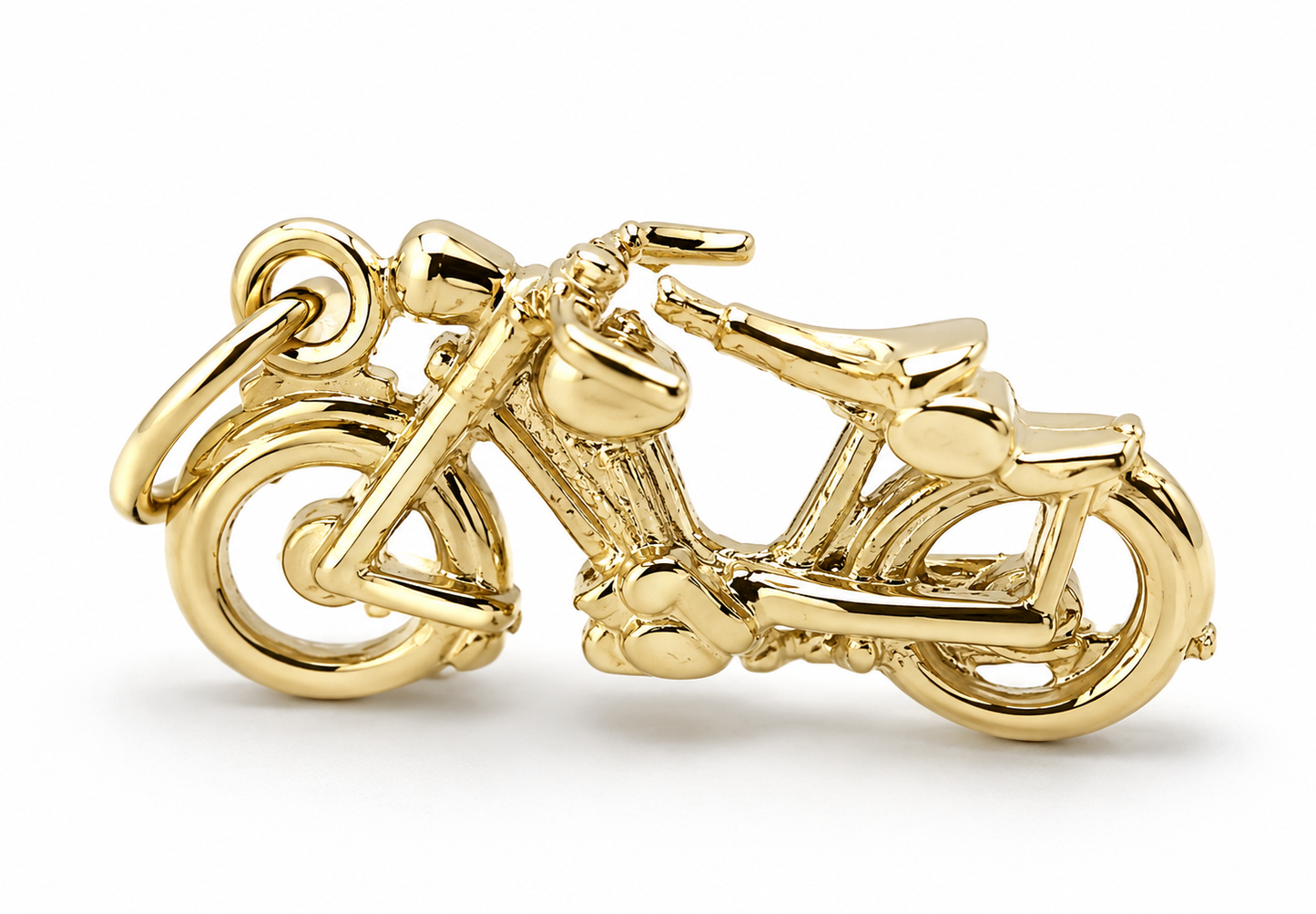 Kaedesigns Genuine 9ct 9k 375 Yellow or Rose or White Gold or Silver Motorbike Pendant
