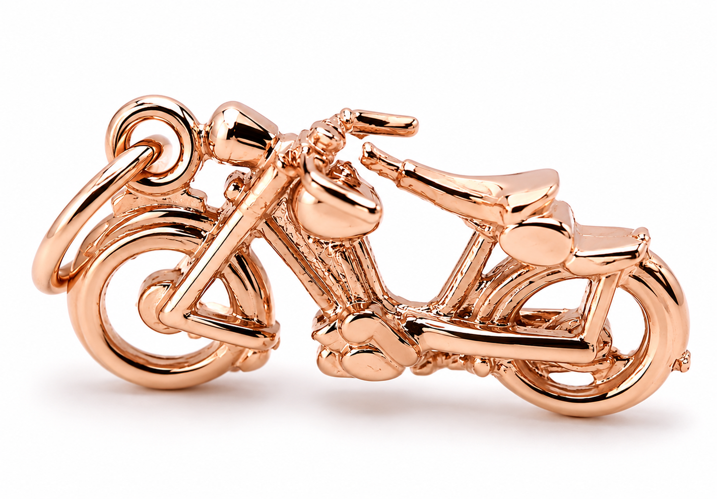 Kaedesigns Genuine 9ct 9k 375 Yellow or Rose or White Gold or Silver Motorbike Pendant