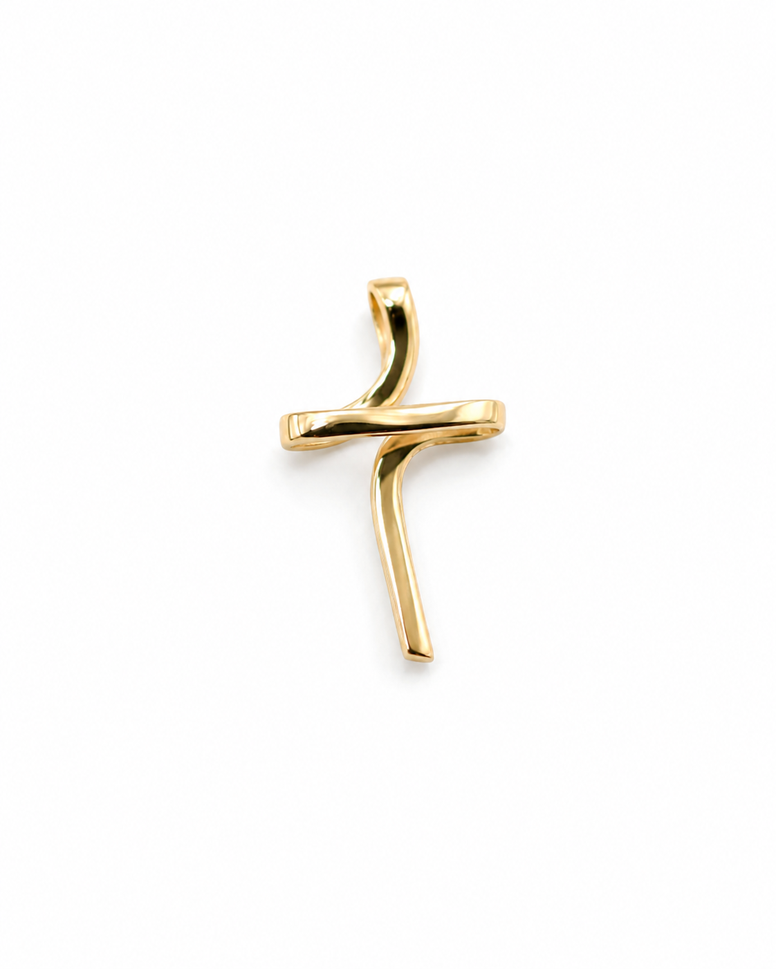 Kaedesigns Delicate Small Modern 9ct 375 Yellow, Rose or White Gold Cross Crucifix Pendant