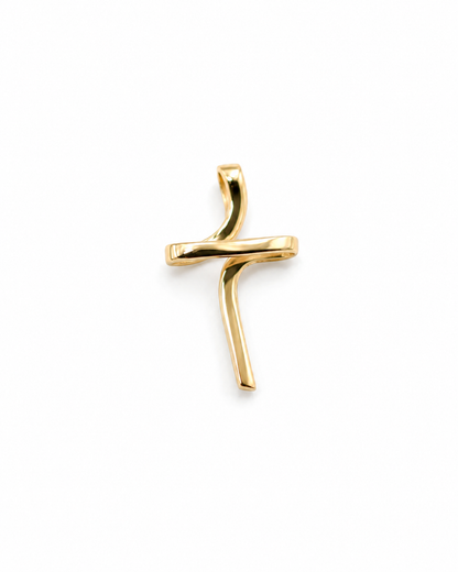 Kaedesigns Delicate Small Modern 9ct 375 Yellow, Rose or White Gold Cross Crucifix Pendant