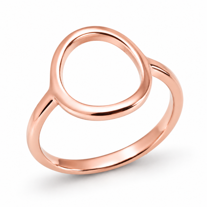Kaedesigns Solid Genuine 9ct 9K 375 Yellow, Rose or White Gold Open Circle Dress Ring - Choose your size