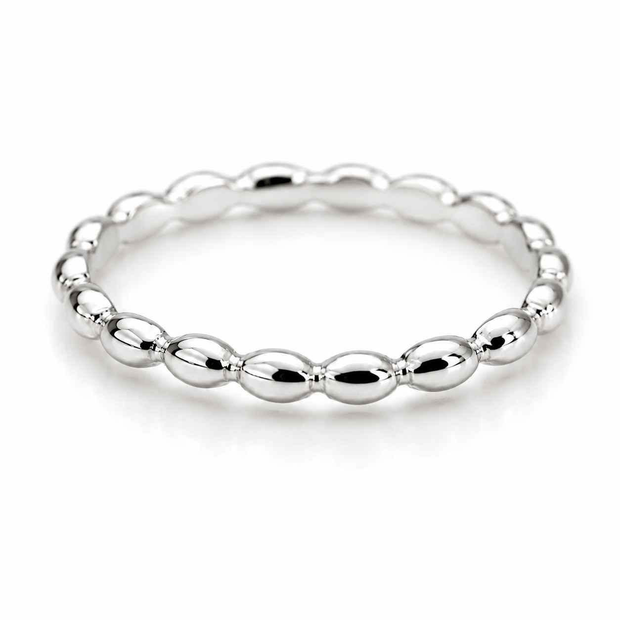 Genuine 9ct 9k 375 Yellow, Rose or White Gold Dress Bobble Dot Band Stacker Ring