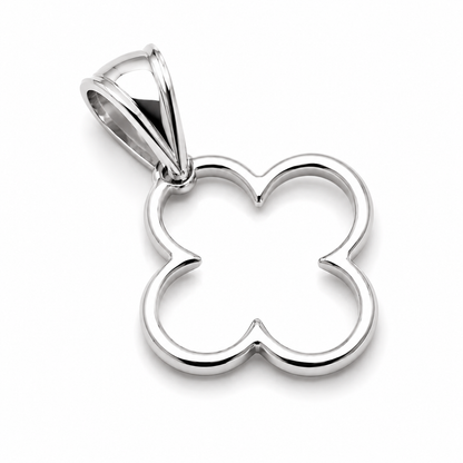 Solid 9ct 9K 375 Yellow, Rose or White Gold Small Clover Pendant With Bale