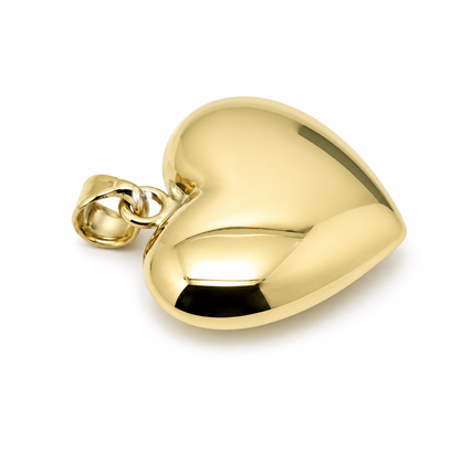 Kaedesigns Genuine 9ct 9k Medium Bubble Yellow, Rose or White Gold Heart Pendant