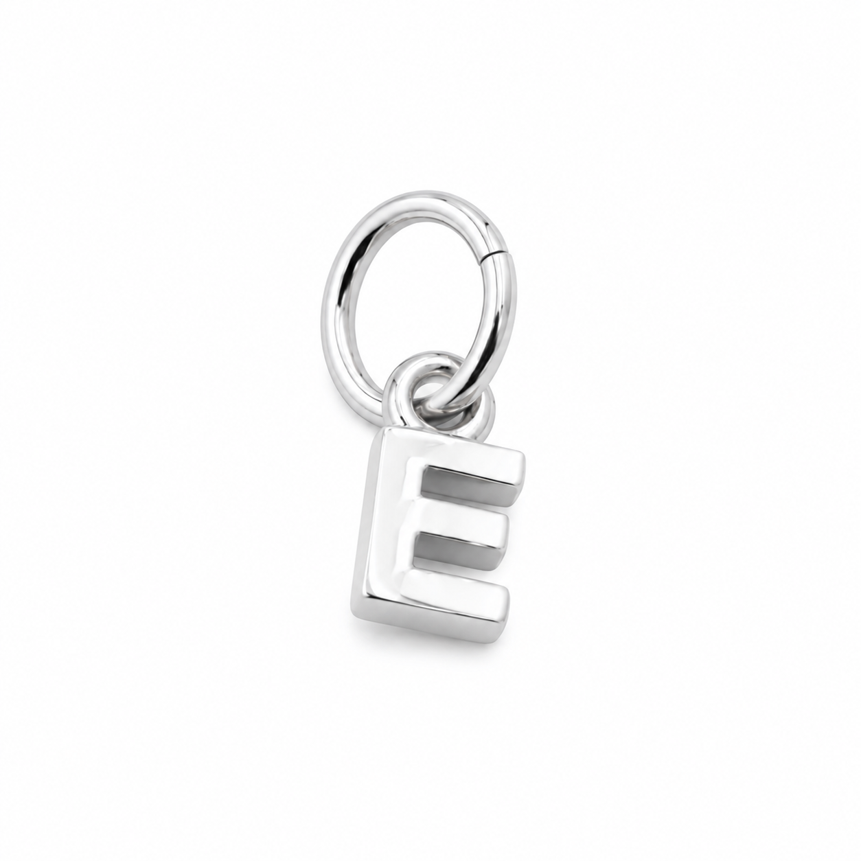 Genuine 9ct 9kt 375 Tiny Very Small Yellow, Rose or White Gold Initial Pendant Charm E