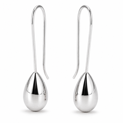 Genuine 9ct 9K 375 Yellow, Rose or White Gold Large Teardrop Tear Drop Long Hook Earrings