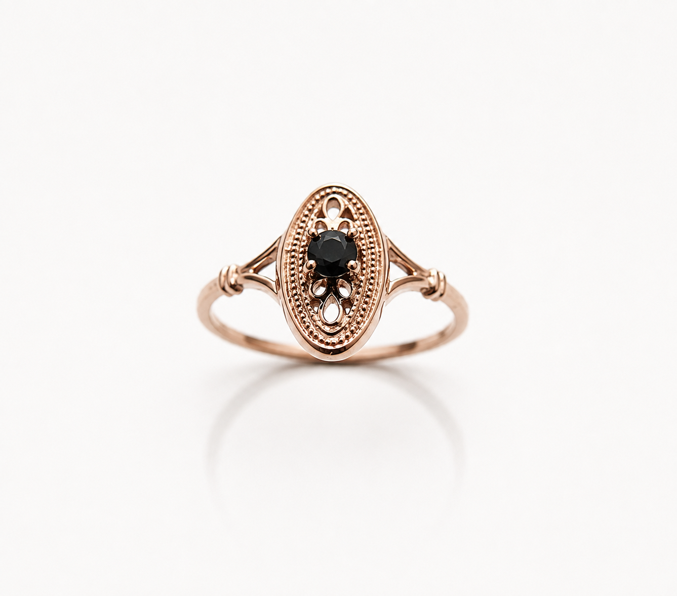 Genuine 9ct 9K 375 Yellow, Rose or White Gold Delicate Blue Sapphire Filigree Ring - Choose your ring size H to Q