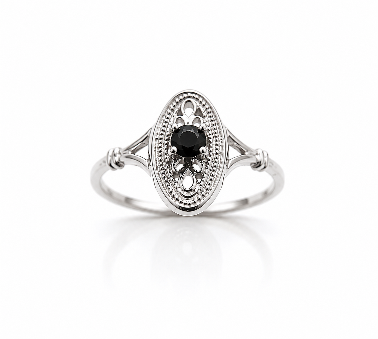 Genuine 9ct 9K 375 Yellow, Rose or White Gold Delicate Blue Sapphire Filigree Ring - Choose your ring size H to Q