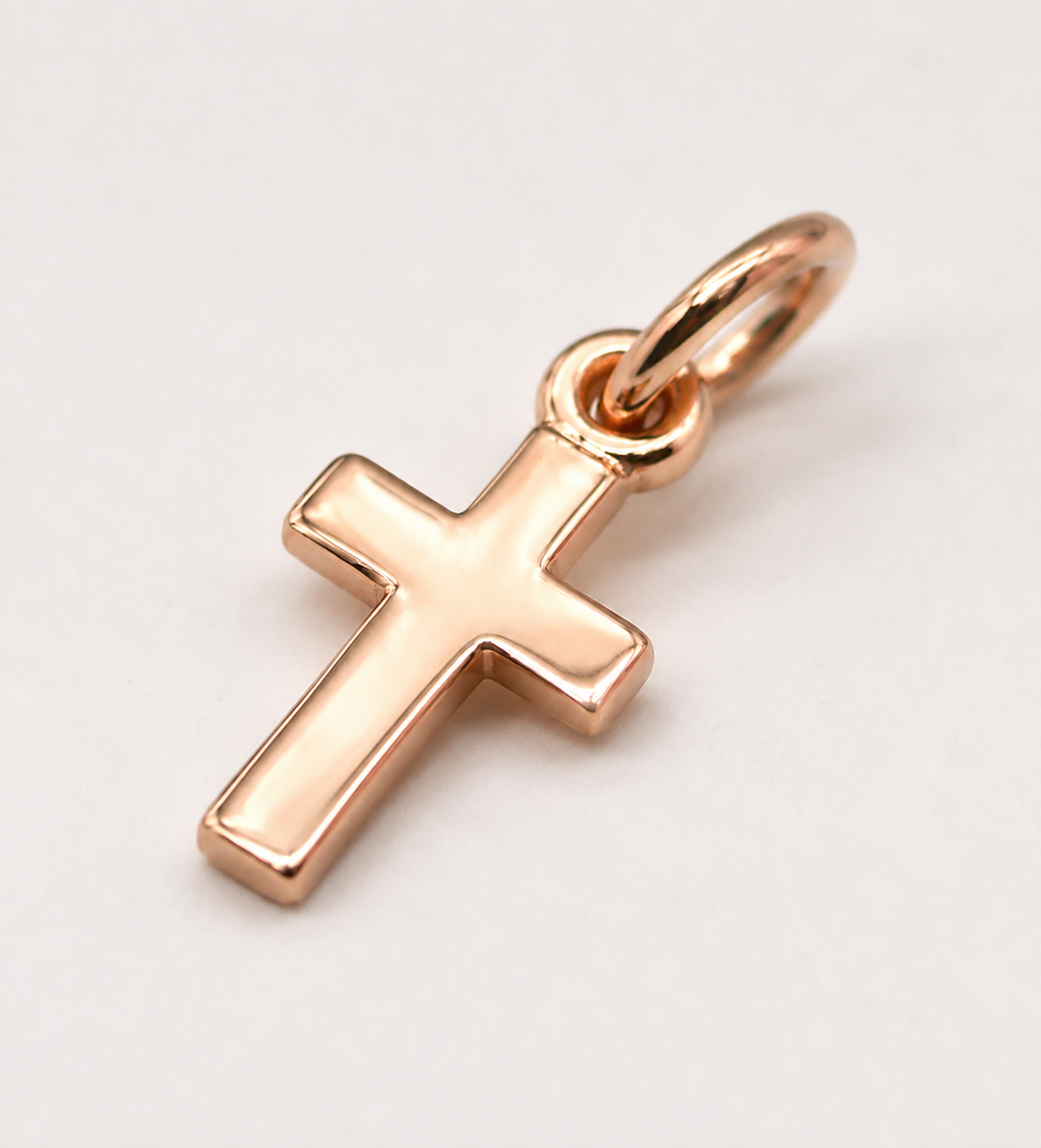Genuine 9ct 9kt 375 Tiny Very Small Plain Yellow, Rose or White Gold Cross Pendant Charm